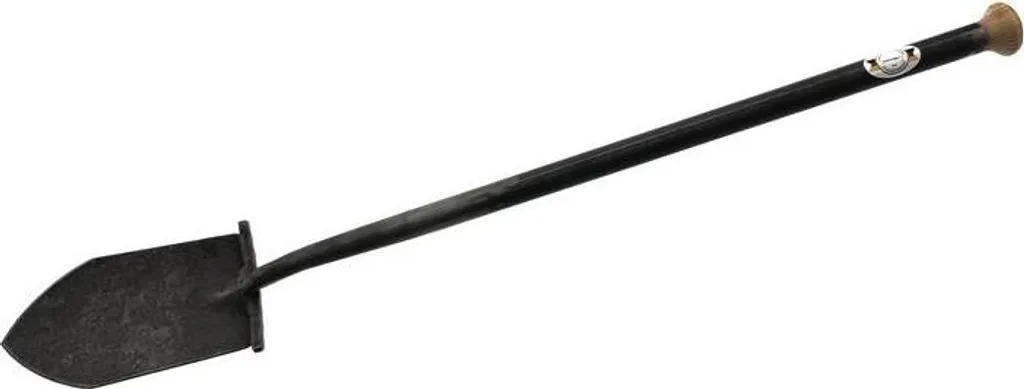 Bêche de jardinage pointue avec pommeau bois et manche en acier durable