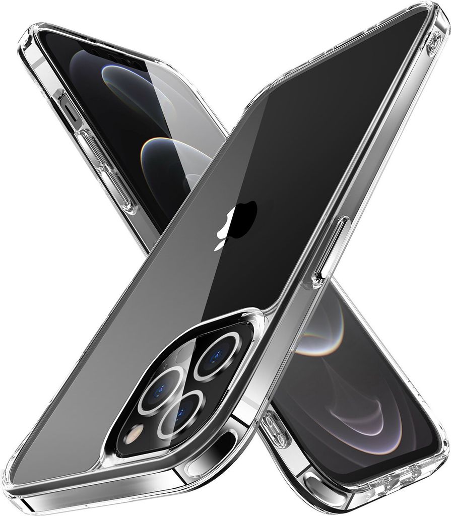 iPhone 12 Pro Max Hülle, Kristall Klar PC Hartschale TPU Bumper Ecke Kante Stoßfest Schutzhülle für iPhone 12 Pro Max