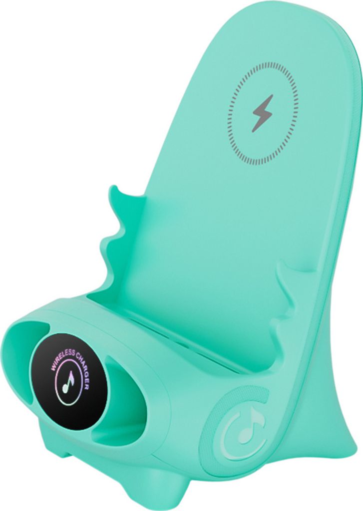 V8 Wireless Schnellladegerät Standhalter Einzigartig Mini Vorsitz Form Ergonomie Mobil Telefon Desktop Station grün