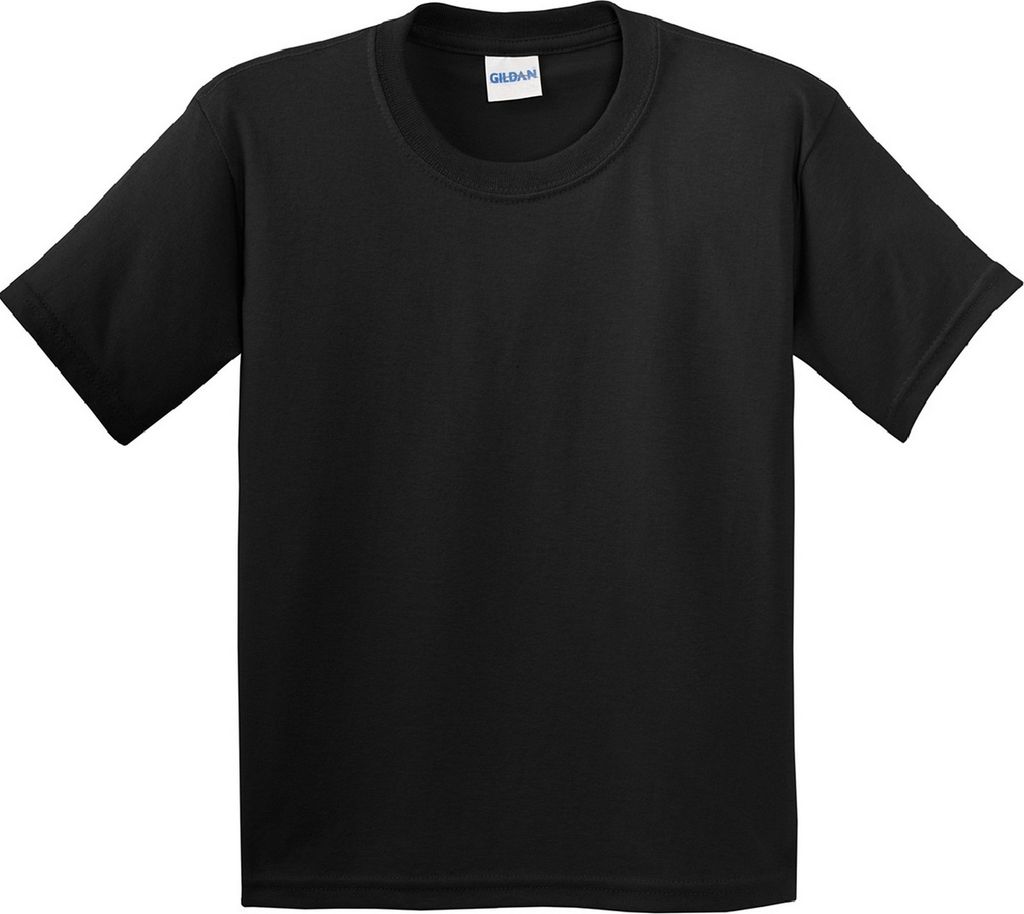Gildan Kinder T-Shirt (2 Stück/Packung) BC4272 (S) (Schwarz)
