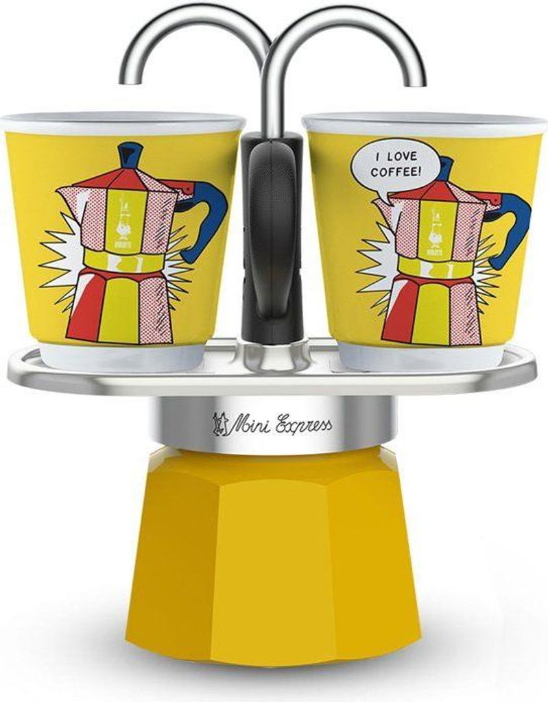 Bialetti Mini Express Lichtenstein, Mokka-Kanne, Silber, Produktbild 