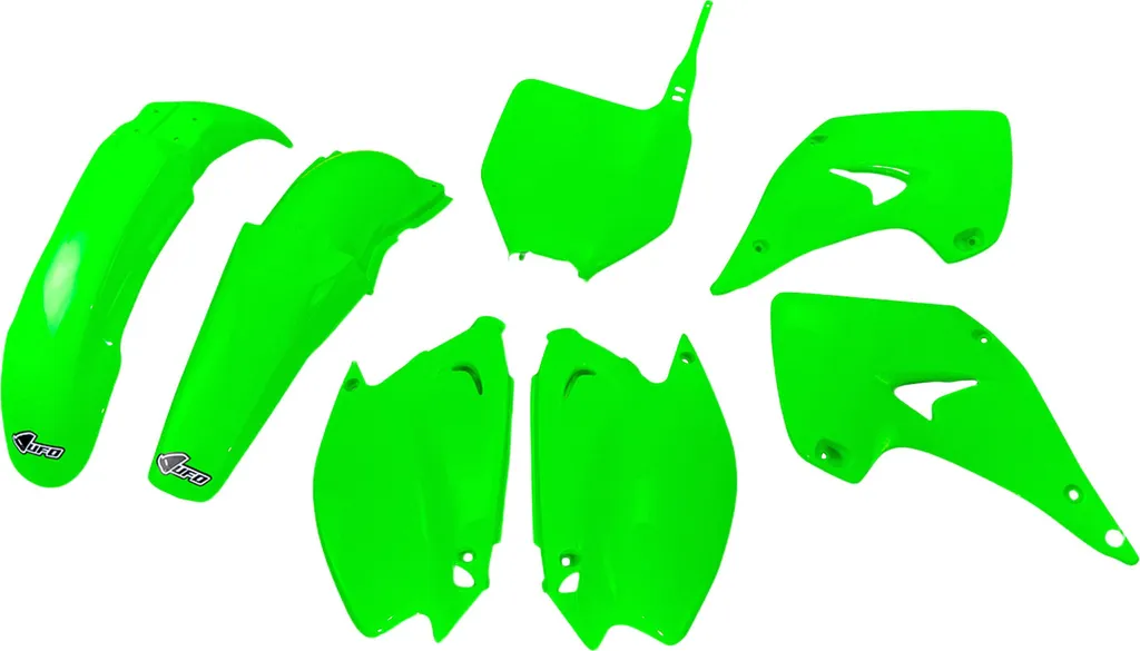 Kit Plastique UFO Kawasaki KX : Remplacez vos Carénages Cassés en Vert