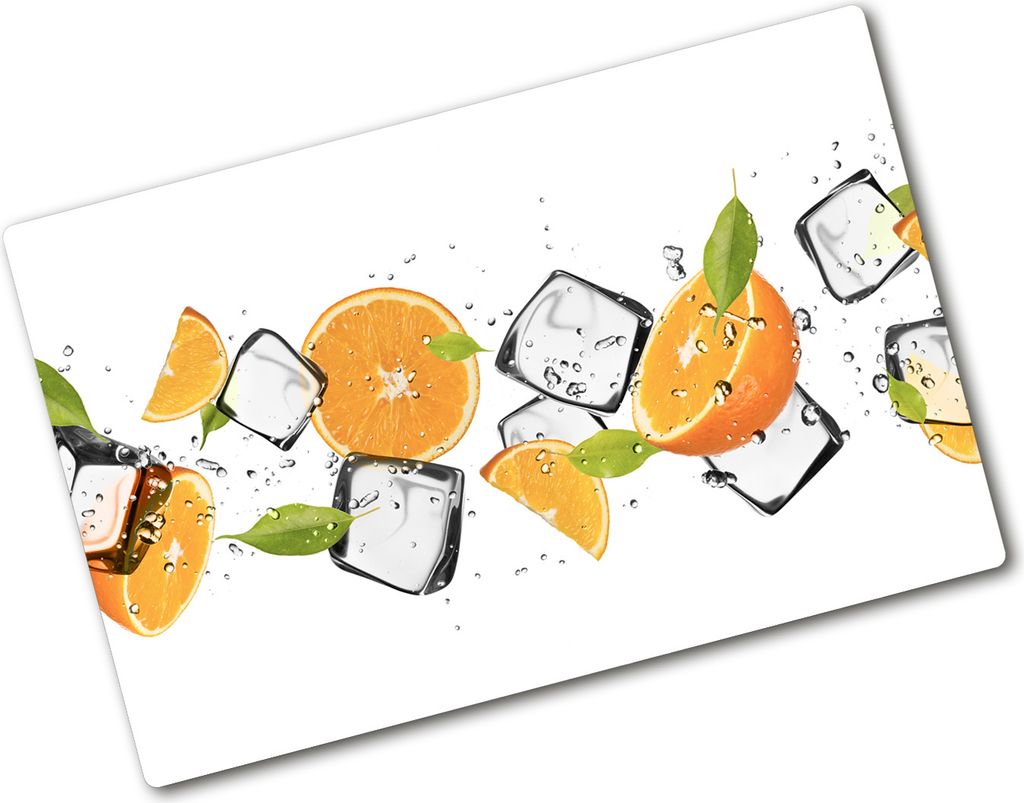 Tulup Glas Herdabdeckplatte - 80x52 cm - Glaskeramikkochfeld-Abdeckung Spritzschutz Glasabdeckplatte - Einteilig - Essen & Getränke - Orangen mit ...