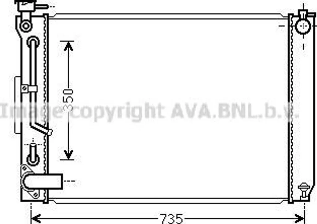 Évitez la surchauffe avec le radiateur AVA TO2648 OE 1604120313 pour RX