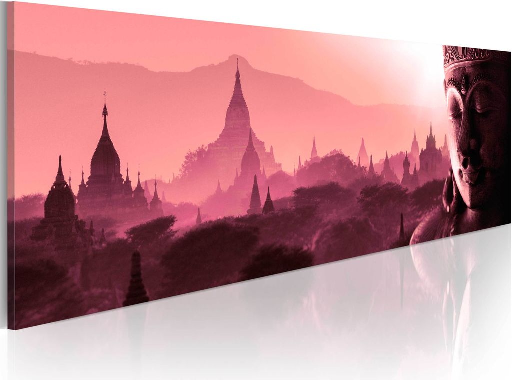 Modernes Wandbild h-A-0055-b-c (135x45) - 1 Teilig Bilder Fotografie auf Leinwand Foto Bild Dekoration Wand Bilder Kunstdruck BUDDHA ZEN