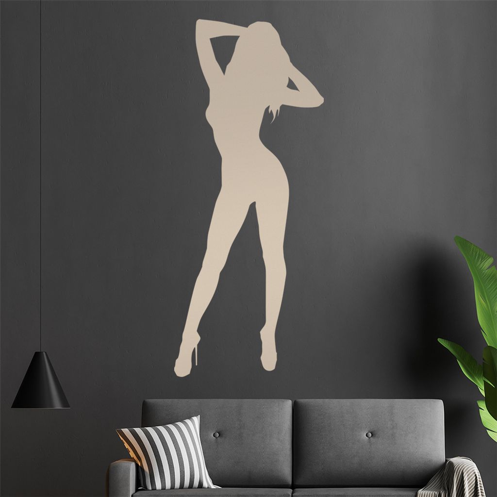 sexy Girl Wandtattoo in 6 Größen - Wandaufkleber Wall Sticker - Dekoration, Küche, Wohnzimmer, Schlafzimmer, Badezimmer