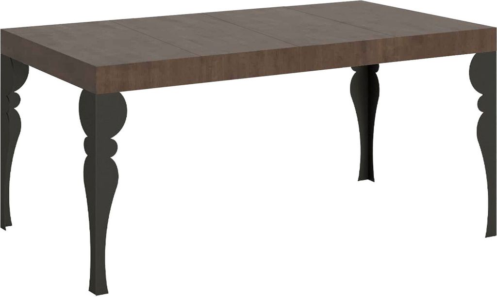 Ausziehbarer Tisch 90 x 140/244 cm, Gestell Paxon Premium Walnuss Anthrazit