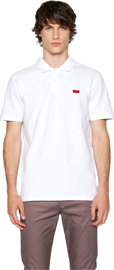 Stilvolles Slim Fit Herren Poloshirt Weiß mit Applikation