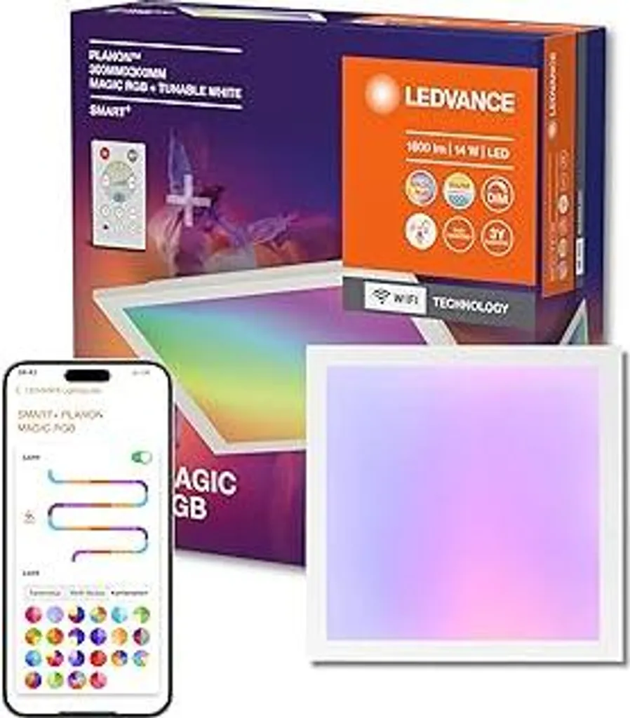 Plafoniera Smart LEDVANCE Planon Magic: Luce Sicura per Camerette e Salotti