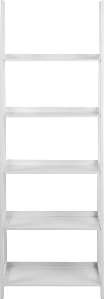 Wally bibliothèque 5 étagères blanches design moderne 180cm de hauteur