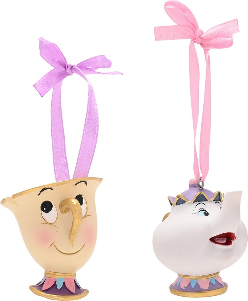 Widdop - Disney - Chip & Mrs Potts - Set Of 2 Hanging Decoration