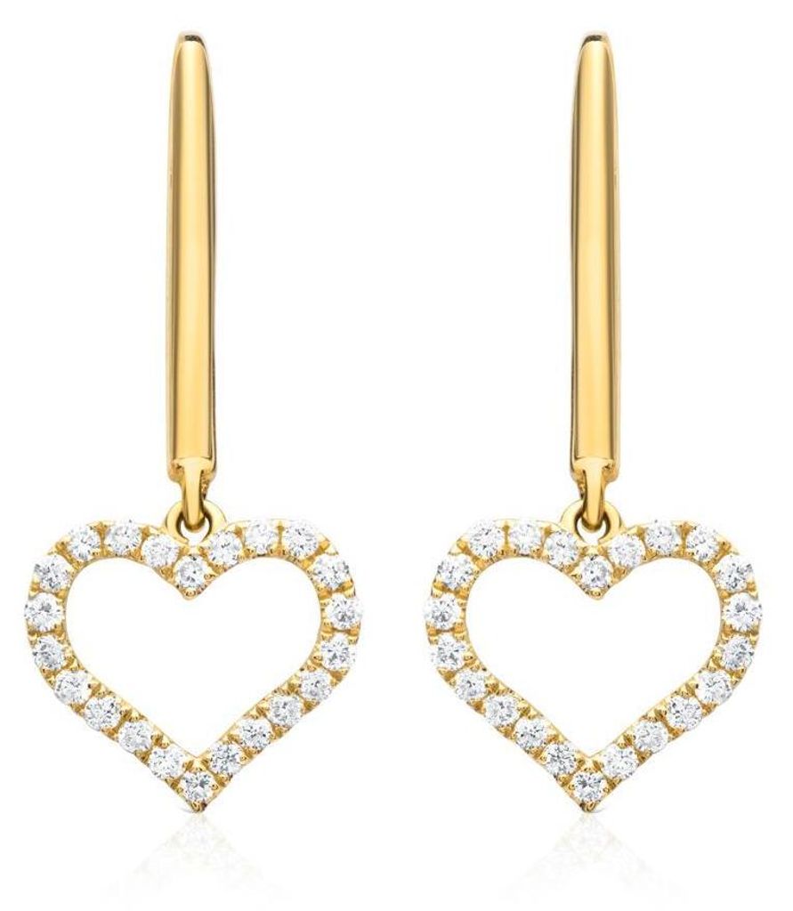 Brilladia Herz Ohrringe aus 750er Gold mit Diamanten