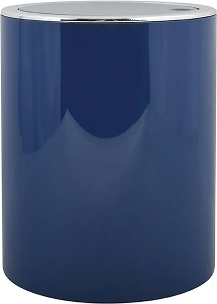 Poubelle WC et salle de bain compacte 6L à pédale Aspen bleu foncé