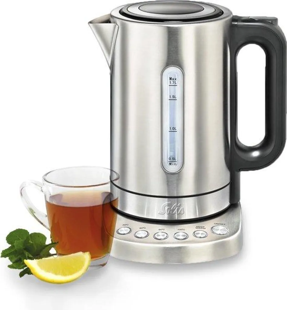 Bouilloire Solis 5516 Idéale pour Thé et Café avec Sélecteur Argent