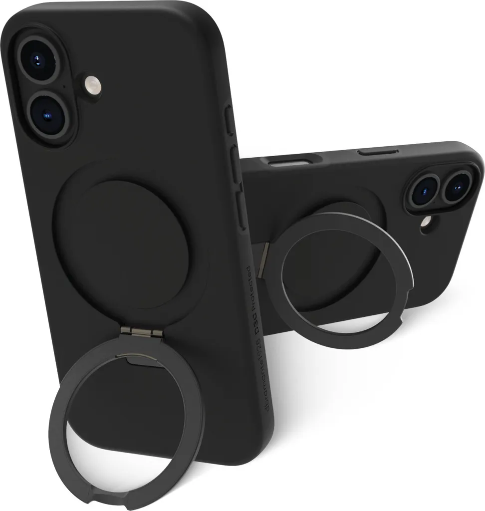 Étui de Protection iPhone 16 Iceland Ultra D3O avec Support Noir Intégré