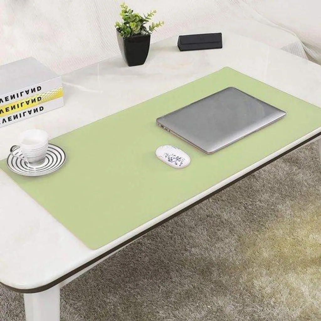 Tapis de souris et clavier vert 90x55 cm - Protection bureau complète