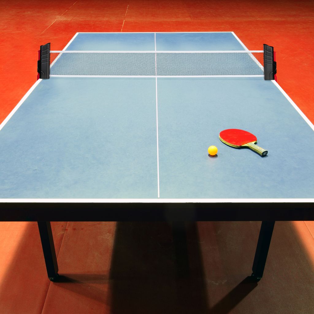 Neu Tragbar Tischtennisnetz Tischtennisschläger mit Ball Hause PingPong Set 