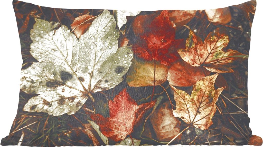MuchoWow Zierkissen Sofakissen Wohnzimmer Dekokissen 50x30 cm Herbstblätter - Herbst - Jahreszeiten - Natur - Wohnzimmerdekoration - Polster mit...