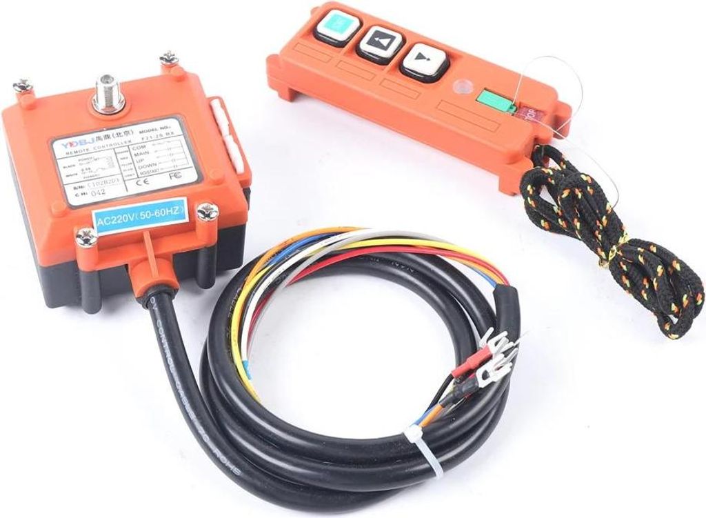 Funkfernbedienung für Industriekran/Seilzug - F21-2S - 100 m Reichweite - IP65 - 32-Bit Sicherheitscode - 310–331 & 425–446 MHz - 220V - Orange