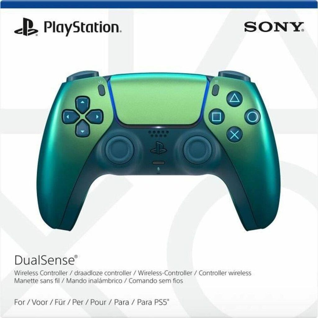 The image shows the packaging of a PlayStation 5 DualSense Wireless Controller.