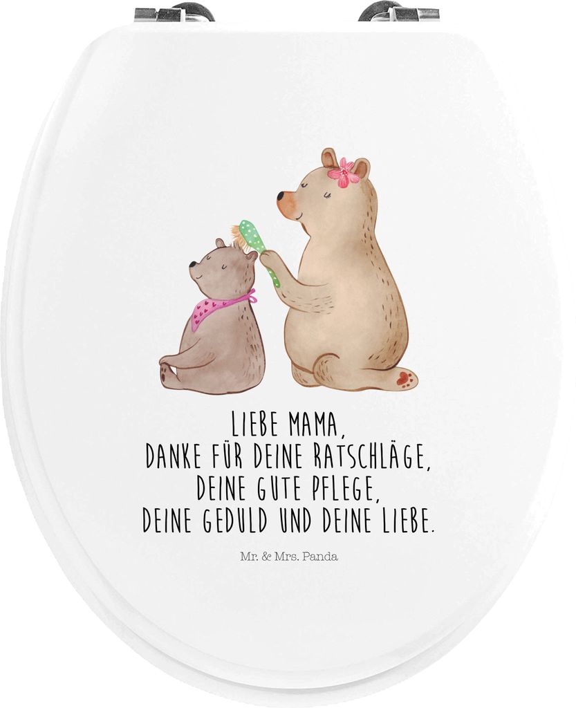 Mr. & Mrs. Panda WC Brille Bär Kind - Weiß - Geschenk, Muttertag, Toilettendeckel, klo deckel, Mama, Mutter, Toilettenbrille, Familie, WC-Sitz, Sitz