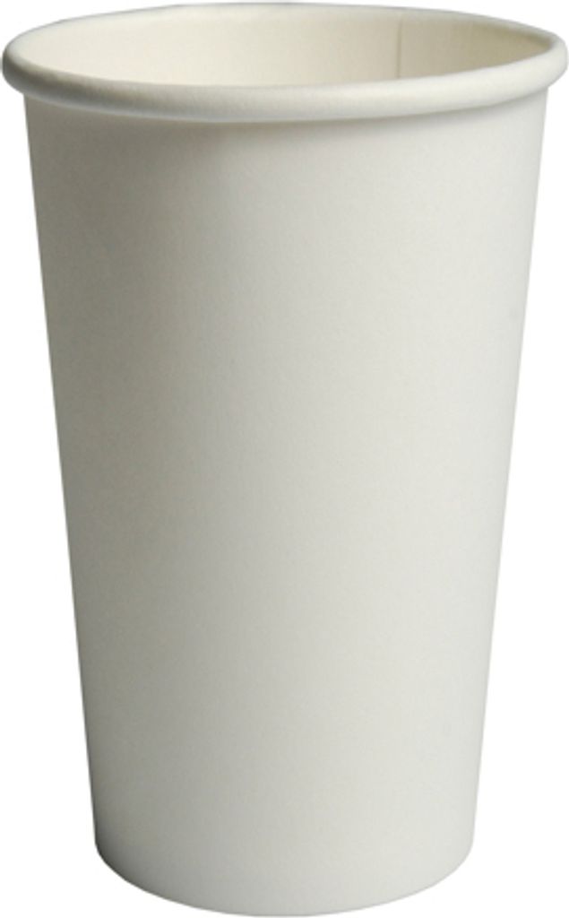 50 Trinkbecher, Pappe "To Go" 0,4 l Ø 9 cm · 13,9 cm weiss Produktbild 