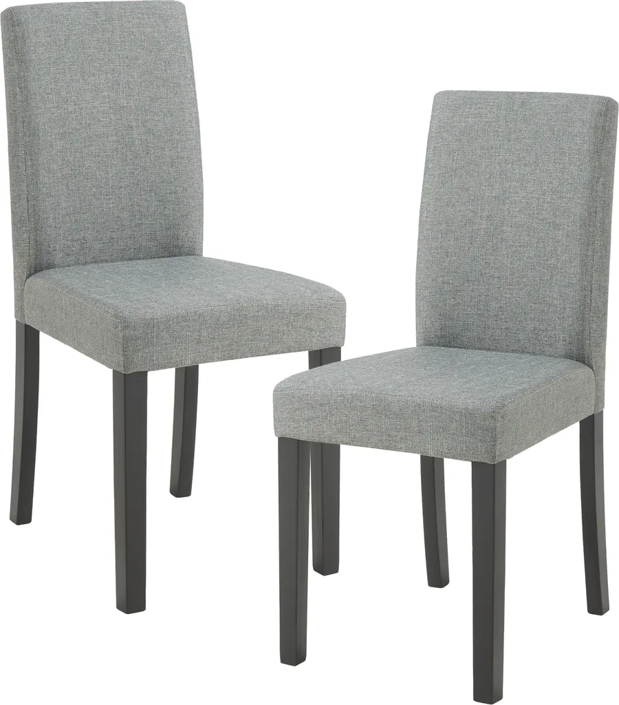 Set 2 Sedie Hamburg Design Scandinavo Grigio Chiaro e Legno Naturale