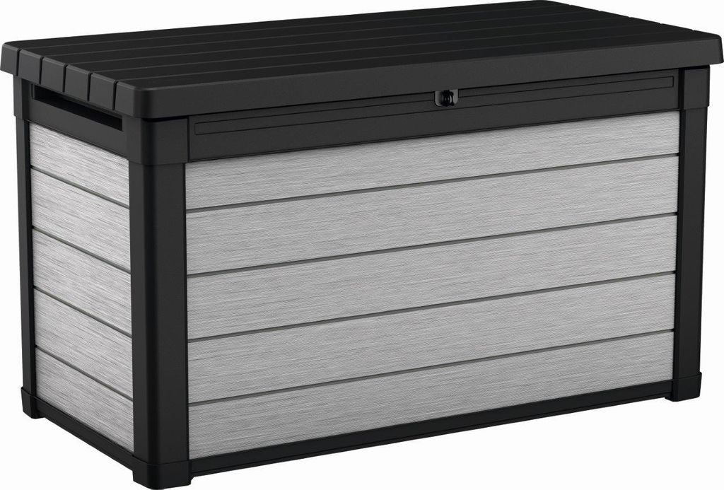 A storage box is shown from a front-side angle against a white background.