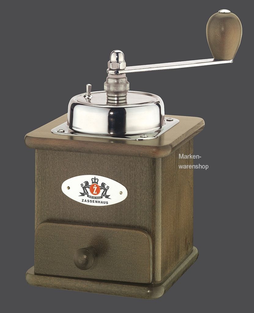 Zassenhaus Brasilia Kaffeemühle, Dunkel, 12,5x12x20cm