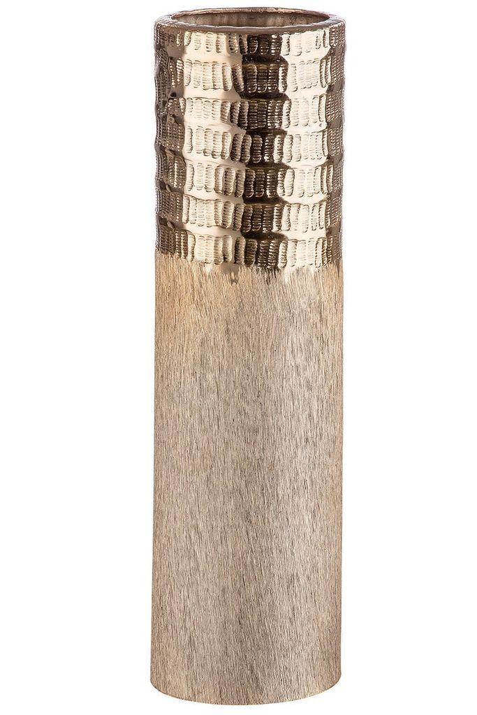 Gilde Deko Vase "Trento" Aluminium goldfarben 67860 Produktbild 3