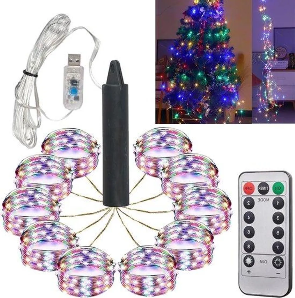 Guirlande lumineuse rechargeable USB 2m : fini les piles pour votre déco