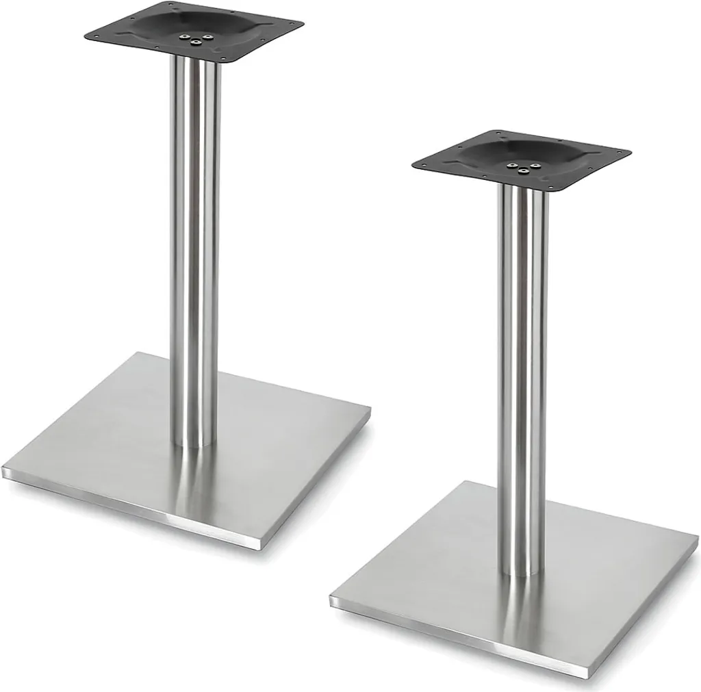 Support pour caisses et table en acier inox - Pied d'angle stable x2