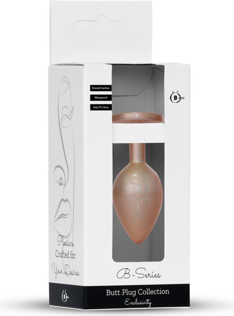Stecker-Schmuck Perle Gold PLUG- Klar M
