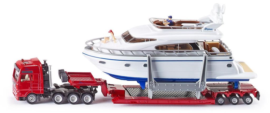 SIKU SUPER trasporto pesante con yacht, modello di veicolo Immagine del prodotto 