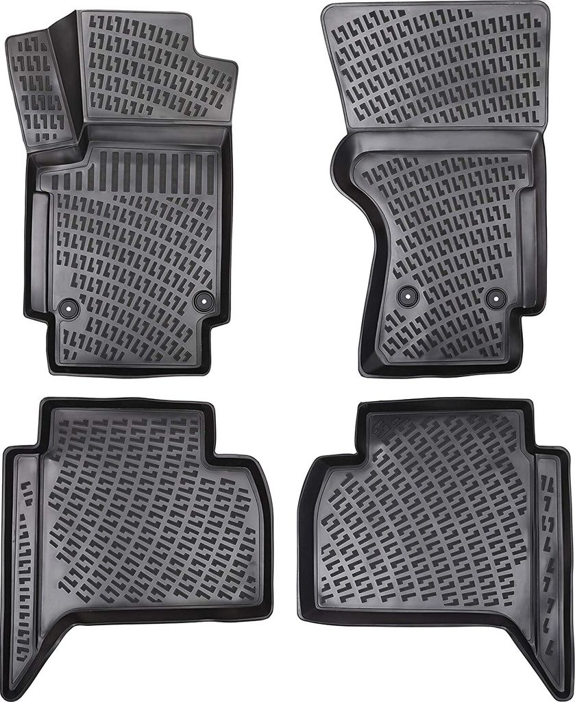 Rizline Gummimatten kompatibel mit VW Amarok 1.Gen Typ 2H 2010 - 2022 Autofußmatten Auto Allwetter