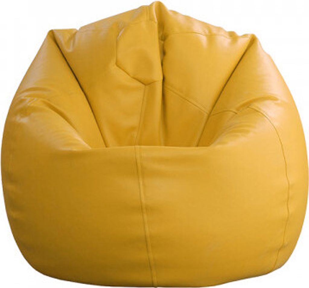 Sitzsack PLUS, PolyurethanKunstleder, gelb, H:120 / Ø90