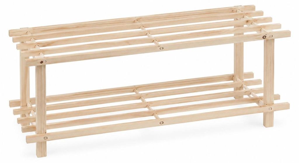 Scarpiera in legno a due livelli Immagine del prodotto 