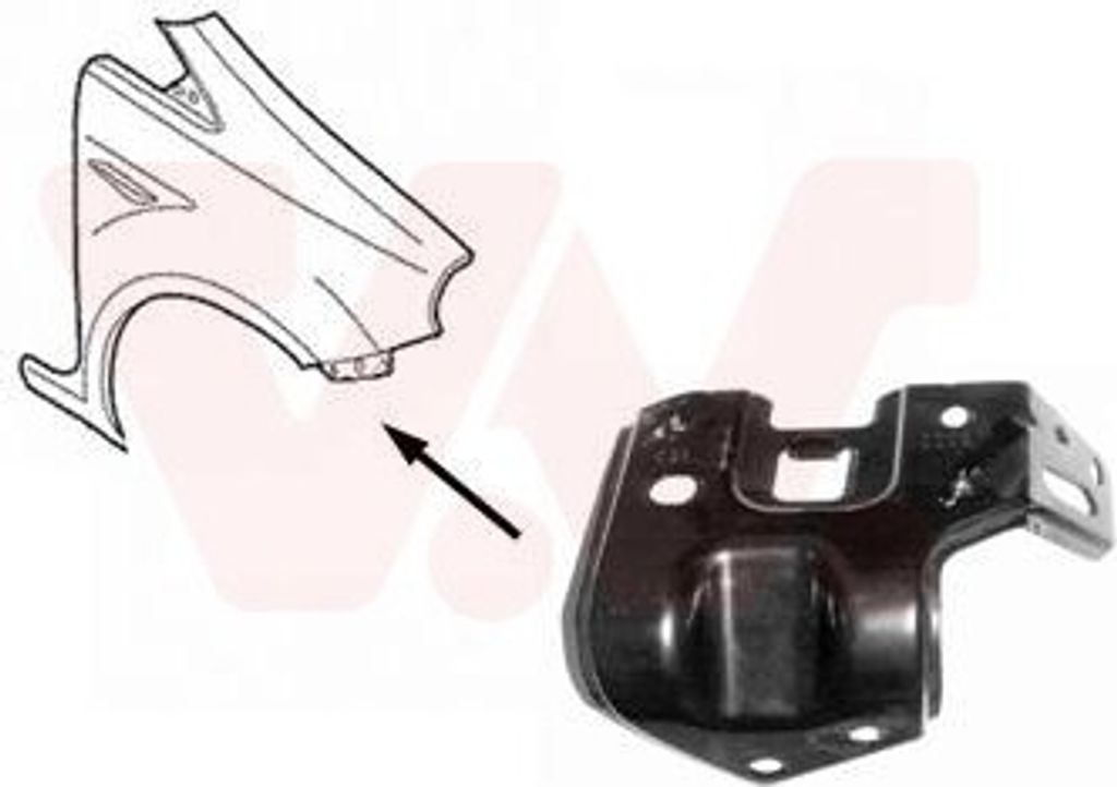 VAN WEZEL 1624672 Schlossträger Frontmaske für FIAT GRANDE PUNTO (199) Vorne Rechts Frontverkleidung