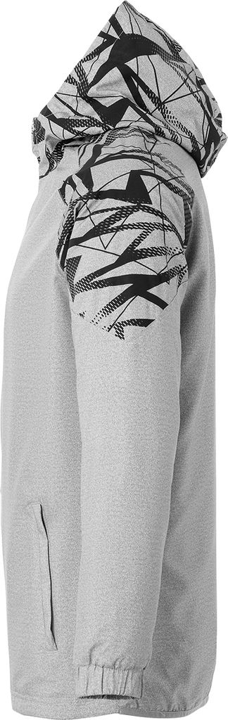 uhlsport Kapuzenjacke GOAL 25 EVO WOVEN HOOD JACKET Children 1002217_02 dark grau melange/schwarz 164