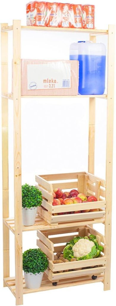 STOLMAK Holzregal Bücherregal 80x170x28,5 cm (BxHxT) Produktbild 
