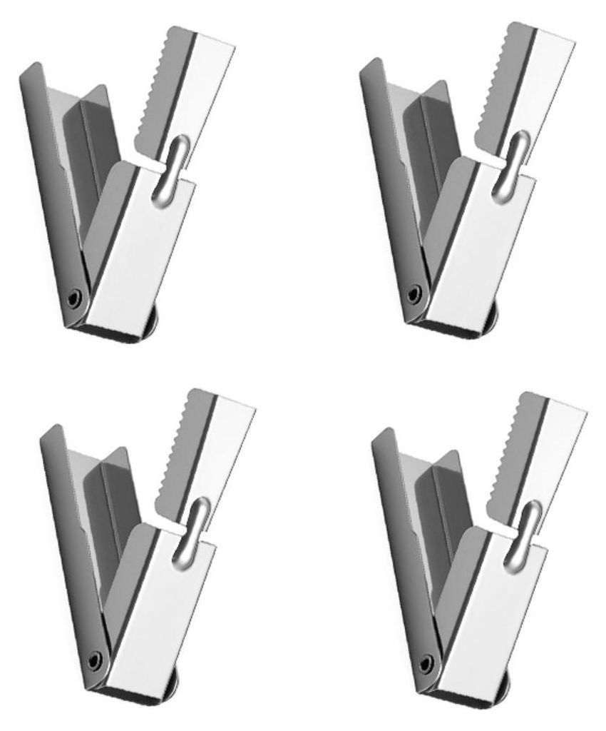 INF Schalenöffner 4er-Set 304 und 403 Edelstahl 7cmx7cmx2.1cm für Garnelen