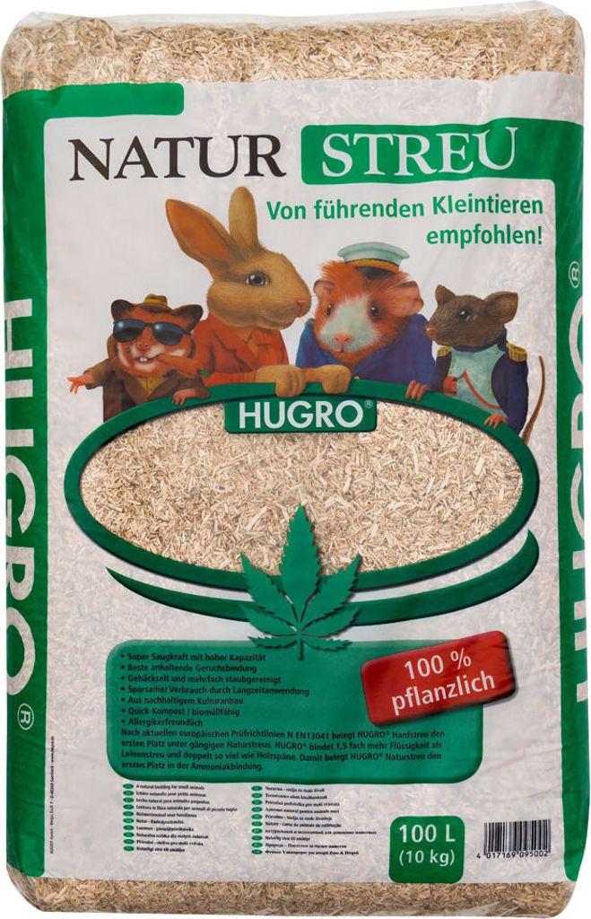 Hugro Hanfeinstreu - 100 Liter