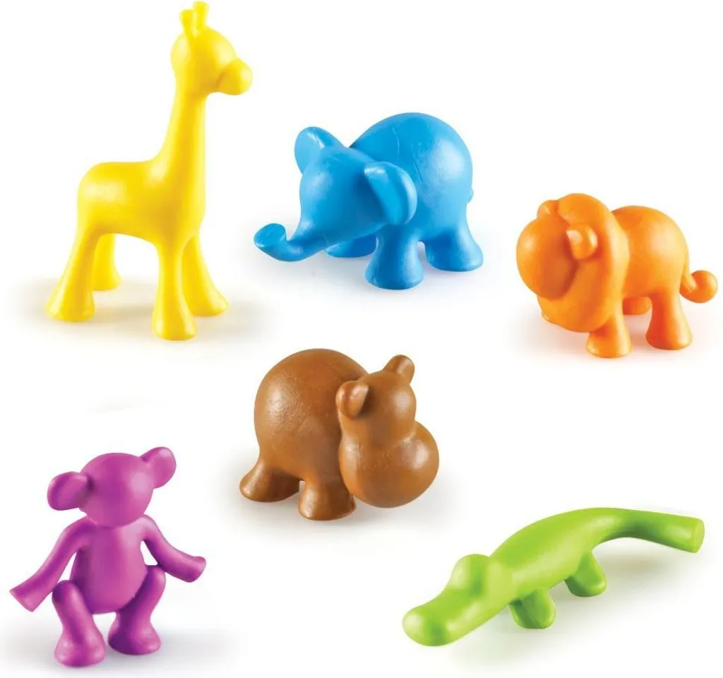 Activités de comptage pour maternelle : Set Animaux de la Jungle 72 pcs