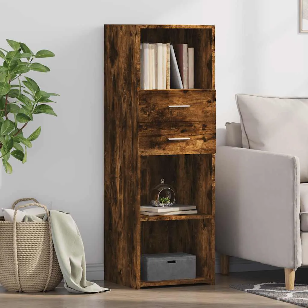 Mobile Contenitore vidaXL Rovere Affumicato | Alta Capacità Slim 124cm