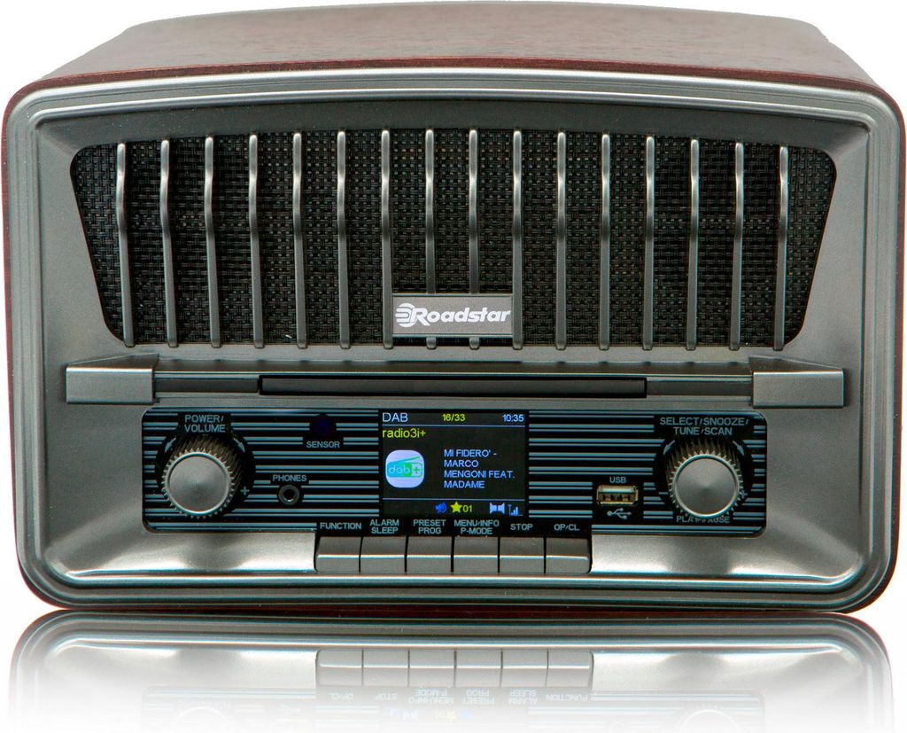 Roadstar HRA-270CD-MP3CD+BT Radio CD Vintage Digitale Immagine del prodotto 