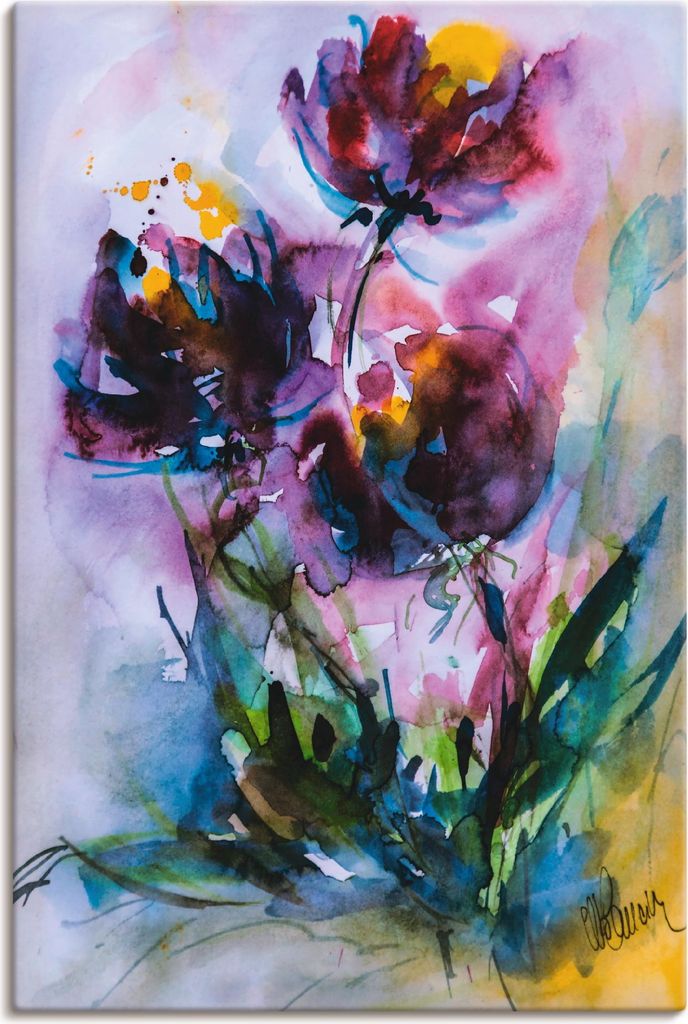 ARTland Leinwandbild Küchenschelle Größe: 20x30 cm