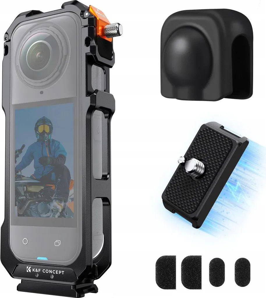Support de protection rigide avec double griffe ISO pour Insta360 X5