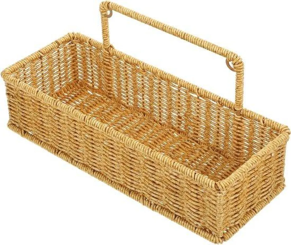 Organisateur textile pliable pour serviettes de bain et couverts - Beige