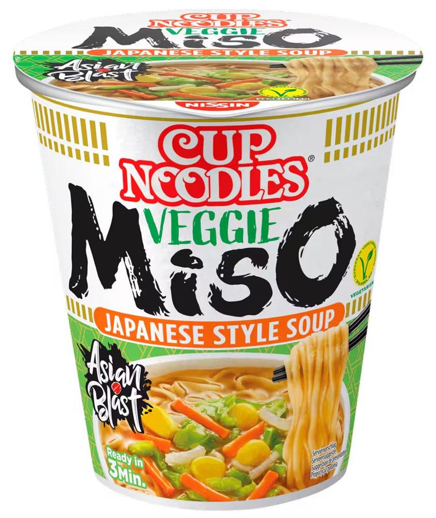 Nissin Cup Noodles vegan miso 67g Produktbild 