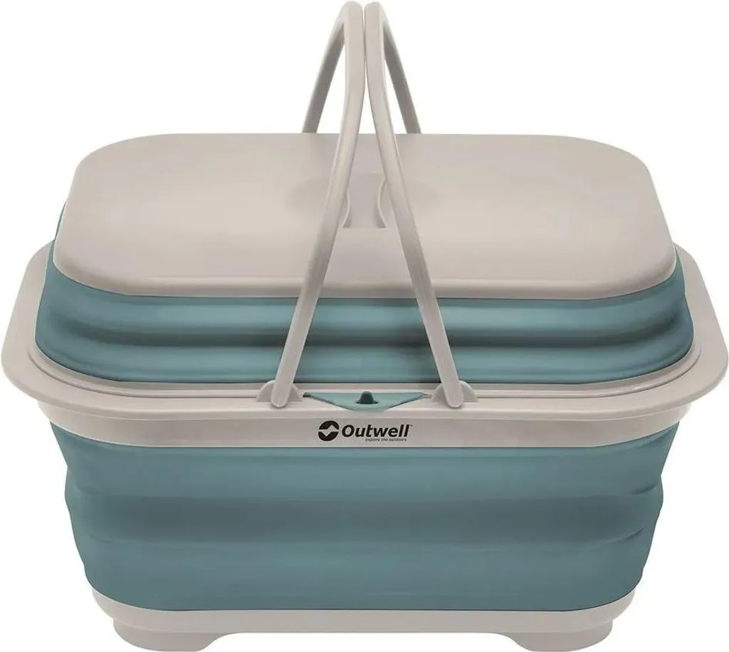 Outwell Panier à Linge Pliable avec Poignée Bleu One Size pour Camping